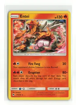 ENTEI 47/214 LOST THUNDER NON HOLO POKEMON TCG NM-LP - Image 1