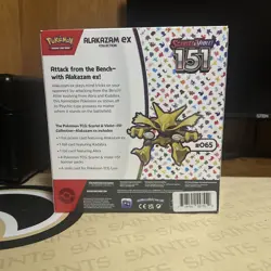 2023 Pokemon Scarlet & Violet 151 Alakazam EX Collection Box Factory Sealed - Image 3