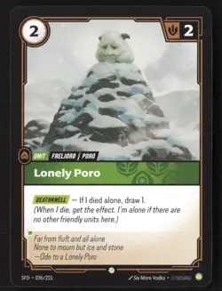 Lonely Poro Common Normal SPF 036/221 NM Pokemon TCG - Image 1