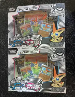 Victini Illustration Collection Box Black Bolt White Flare Pokemon sealed 2 PACK - Image 1