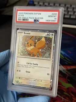 Pokemon Eevee 2025 Destined Rivals Black Star Promo #200 PSA 10 Gem Mint! - Image 1