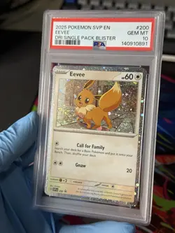 Pokemon Eevee 2025 Destined Rivals Black Star Promo #200 PSA 10 Gem Mint! - Image 3