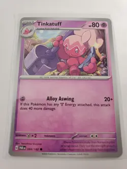 Pokemon TCG Paradox Rift Tinkatuff 084/182 Common - Image 1