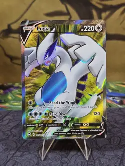Lugia V 185/195 Silver Tempest Pokemon TCG Ultra Rare Holo Full Art NM - Image 1