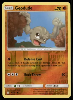 Pokemon Cards Geodude 87/214 Reverse Holo Unbroken Bonds Common NM - Image 1