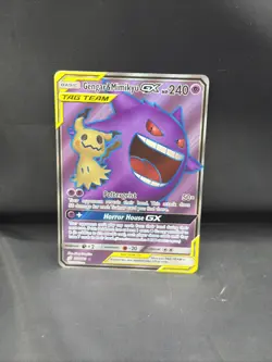 Pokemon Gengar & Mimikyu GX Ultra Rare Full Art Tag Team Up Card - Image 1
