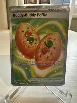 Pokemon TCG Buddy-Buddy Poffin Ultra Rare Me01 167/132 Trainer Holo Card - Image 1