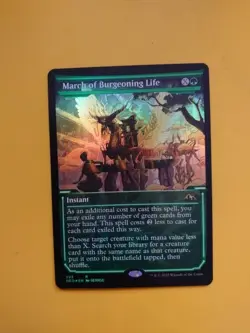 March of Bugeoning Life FOIL NEO 393 rare instant Magic the Gathering Card. - Image 1