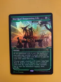 March of Bugeoning Life FOIL NEO 393 rare instant Magic the Gathering Card. - Image 2