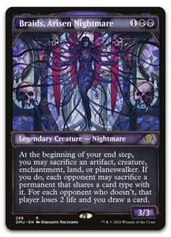 Braids, Arisen Nightmare (Showcase) #288 (NM) Dominaria United DMU Magic MTG - Image 1