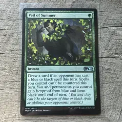 MTG Magic the Gathering Veil of Summer (198/357) Core Set 2020 LP - Image 1