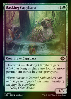MTG Basking Capybara Foil ** The Lost Caverns of Ixalan ** English (NM) - Image 1