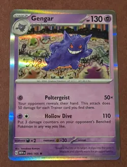 Gengar 094/165 SV: MEW EN-151 Holo Rare Pokemon Card SKU#2 - Image 1