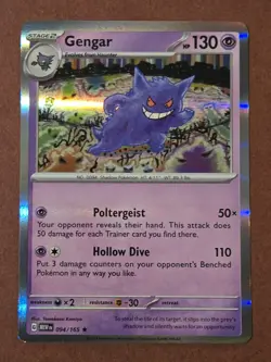 Gengar 094/165 SV: MEW EN-151 Holo Rare Pokemon Card SKU#3 - Image 1