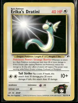 ✰ ERIKA'S DRATINI 42/132 UNCOMMON GYM HEROES POKEMON ✰ MP - Image 2
