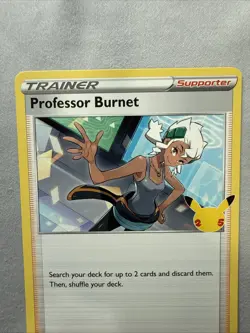 2021 Pokemon TCG Professor Burnett SWSH167 Promo Celebrations 25th Promo NM - Image 2