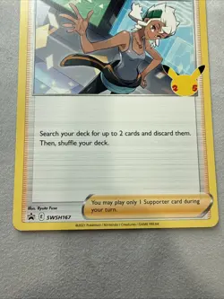 2021 Pokemon TCG Professor Burnett SWSH167 Promo Celebrations 25th Promo NM - Image 3