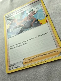 2021 Pokemon TCG Professor Burnett SWSH167 Promo Celebrations 25th Promo NM - Image 4