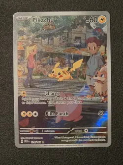 Pikachu 173/165 Scarlet & Violet 151 Illustration Rare Holo Pokemon Card English - Image 1