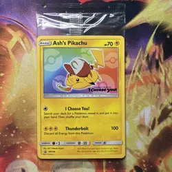 Sealed NM-Mint Ash's Pikachu - SM108 - Promo - SM Black Star Promo Pokemon - Image 1
