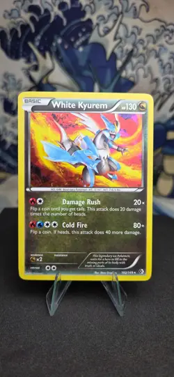 WHITE KYUREM 102/149 R BOUNDARIES CROSSED POKEMON CRACKED ICE HOLO, Near Mint - Image 1