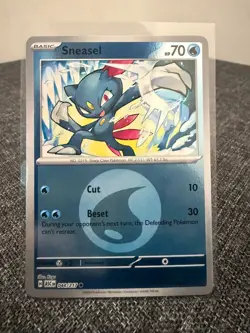 Sneasel (Water Energy Pattern) 044/217 Reverse Holo - Pokemon TCG NM ASC - Image 1