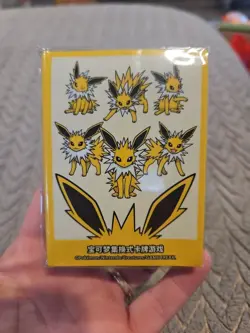 Pokemon TCG Official Jolteon Card Sleeves S-Chinese Sun & Moon Sealed - Image 1