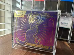POKEMON SCARLET VIOLET Purple Miraidon Elite Trainer Box with Acrylic Case - Image 1