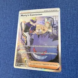 Pokemon TCG Trainer Morty's Conviction 211/162 Temporal Forces Full Art Gengar - Image 2