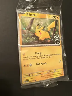 Holiday Calendar 2025- Festive Stamp Promo Pikachu Holo 025/165 - Pokemon TCG - Image 1