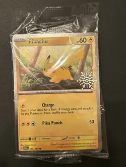 Holiday Calendar 2025- Festive Stamp Promo Pikachu Holo 025/165 - Pokemon TCG - Image 3