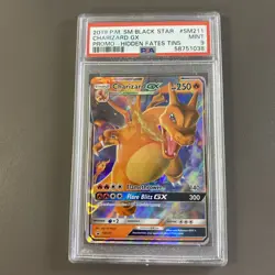 2019 Pokemon Hidden Fates Charizard #SM211 Black Star Promo PSA 9 - Image 1