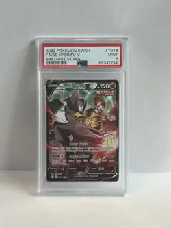 PSA 9 MINT Single Strike Urshifu V TG18/TG30 Brilliant Stars Trainer Gal Pokemon - Image 1