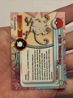 2000 Topps Chrome Pokemon Series 1 #56 Mankey Mint (FREE Combined Shipping) - Image 3