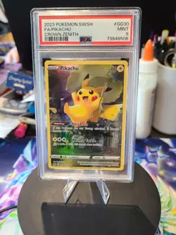 PIKACHU FA GG30/GG70 2023 Pokemon TCG Galarian Gallery - Crown Zenith PSA 9 MINT - Image 1