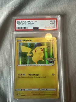 Pokemon Go 2022 Pikachu Holo Graded Psa 9 - Image 1