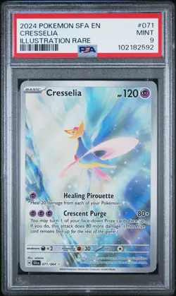 Cresselia 2024 Pokemon SV Shrouded Fable - SFA EN #71 PSA 9 - Image 1
