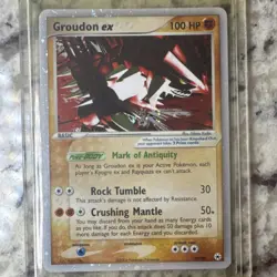 Pokemon Groudon ex Holo Ultra Rare #93/101 EX Hidden Legends 2004 NM - Image 1