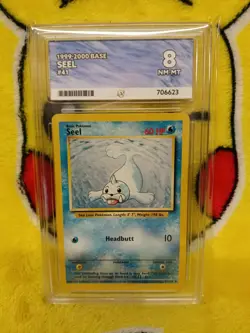 Pokemon Base Set 4th UK Print 1999-2000 Seel 41/102 Ace Graded 8 NM-MT - Image 1