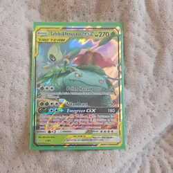 The Pokemon Company Celebi & Venusaur GX TAG TEAM Ultra Rare Holo 1/181 - Image 1