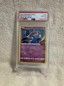 PSA 10 Mewtwo Holo : Pokemon : SWSH Trick or Trade 2022 : 056/172 GEM MINT - Image 1