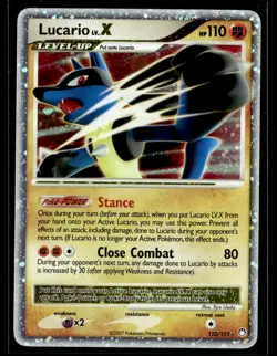 2007 Diamond & Pearl - Mysterious Treasures Lucario LV.X Level-Up/Rare Holo LV.X - Image 1