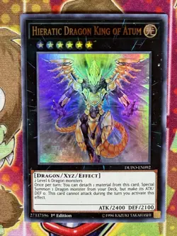 Yugioh Hieratic Dragon King Of Atum DUPO-EN092 Single - Image 1