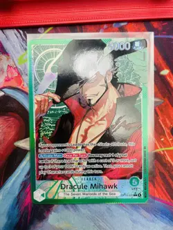 One Piece OP14 The Azure Sea’s Seven - Dracule Mihawk OP14-020 Leader Alt Art - Image 3