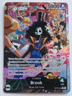 One Piece OPTCG English Brook Alt Art Leader OP15-022 L* - NM! - Image 1