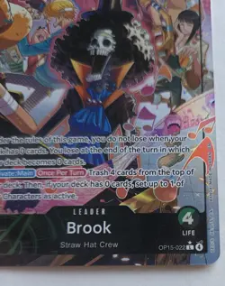 One Piece OPTCG English Brook Alt Art Leader OP15-022 L* - NM! - Image 5