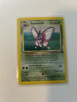 Venomoth Jungle 13/64 Pokemon TCG Card 1999 Nintendo Wizards of the Coast - Image 1