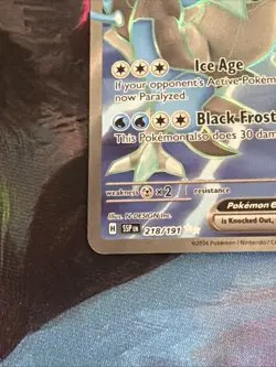 Pokemon TCG Black Kyurem EX Ultra Rare Card #218/191 Surging Sparks NM Card - Image 4