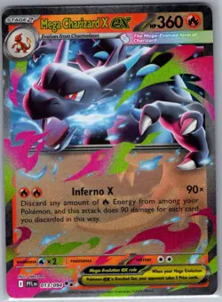 Mega Charizard X ex 013/094 ME02: Phantasmal Flames - Pokemon Card - NM - Image 1
