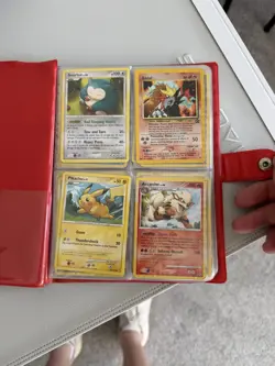 Pokemon TCG 25-Card Lot in Red Pikachu Binder - Entei, Suicune, Snorlax - Image 2